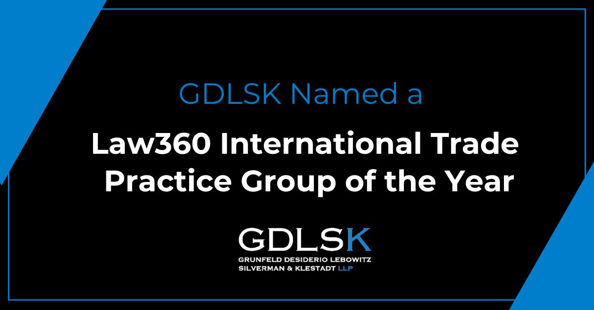 Law360 International Trade Practice Group of the Year